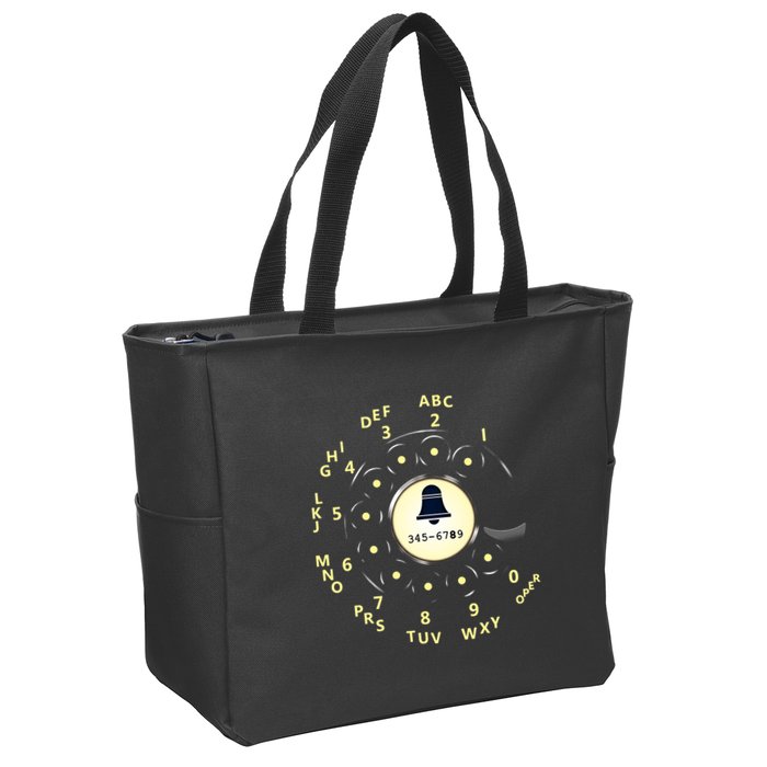Retro Rotary Dial Zip Tote Bag