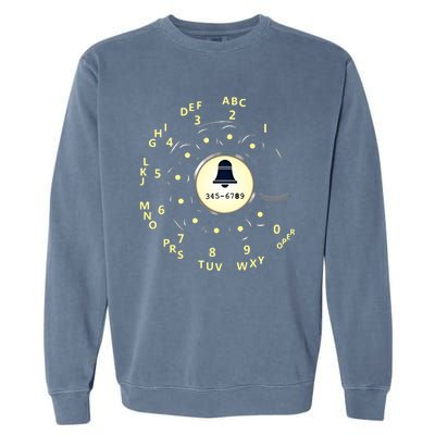 Retro Rotary Dial Garment-Dyed Sweatshirt