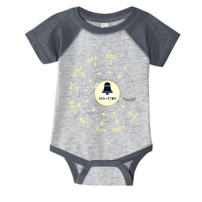 Retro Rotary Dial Infant Baby Jersey Bodysuit