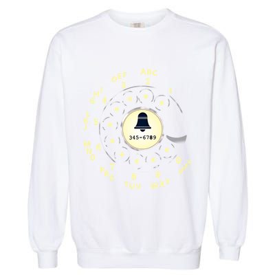 Retro Rotary Dial Garment-Dyed Sweatshirt