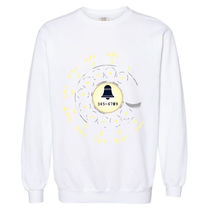 Retro Rotary Dial Garment-Dyed Sweatshirt