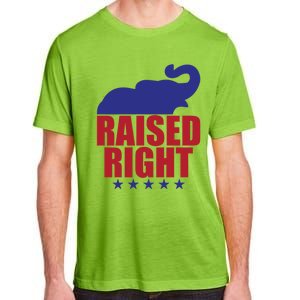 Raised Right Donald Trump Supporter Republican Elephant Gift Adult ChromaSoft Performance T-Shirt