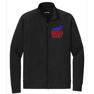 Raised Right Donald Trump Supporter Republican Elephant Gift Stretch Full-Zip Cadet Jacket