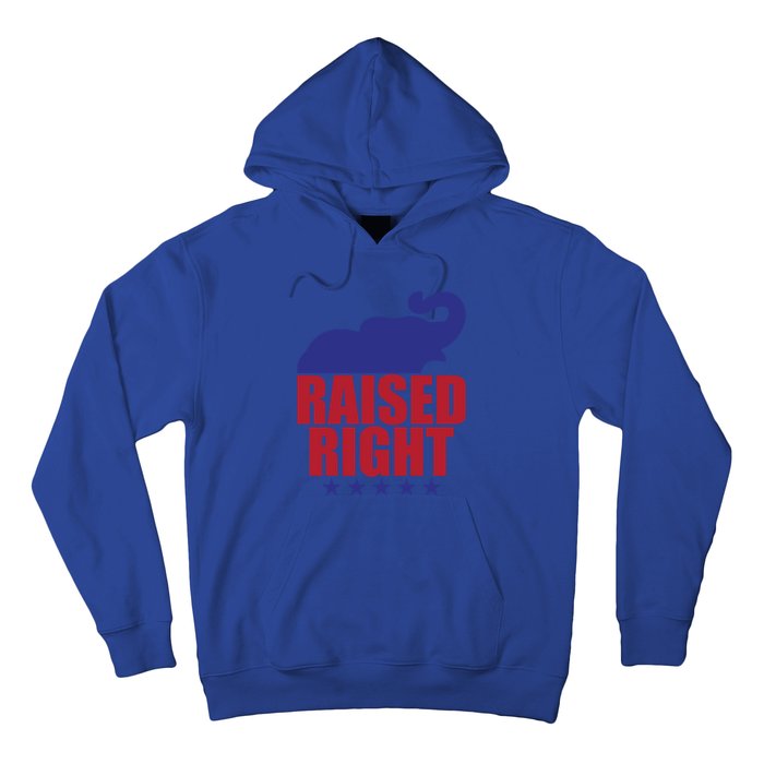 Raised Right Donald Trump Supporter Republican Elephant Gift Hoodie