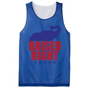 Raised Right Donald Trump Supporter Republican Elephant Gift Mesh Reversible Basketball Jersey Tank