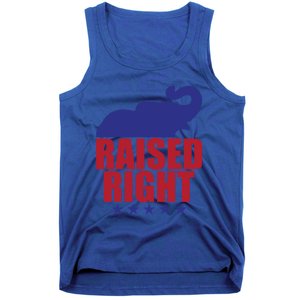 Raised Right Donald Trump Supporter Republican Elephant Gift Tank Top