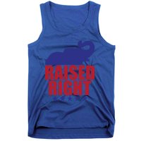 Raised Right Donald Trump Supporter Republican Elephant Gift Tank Top