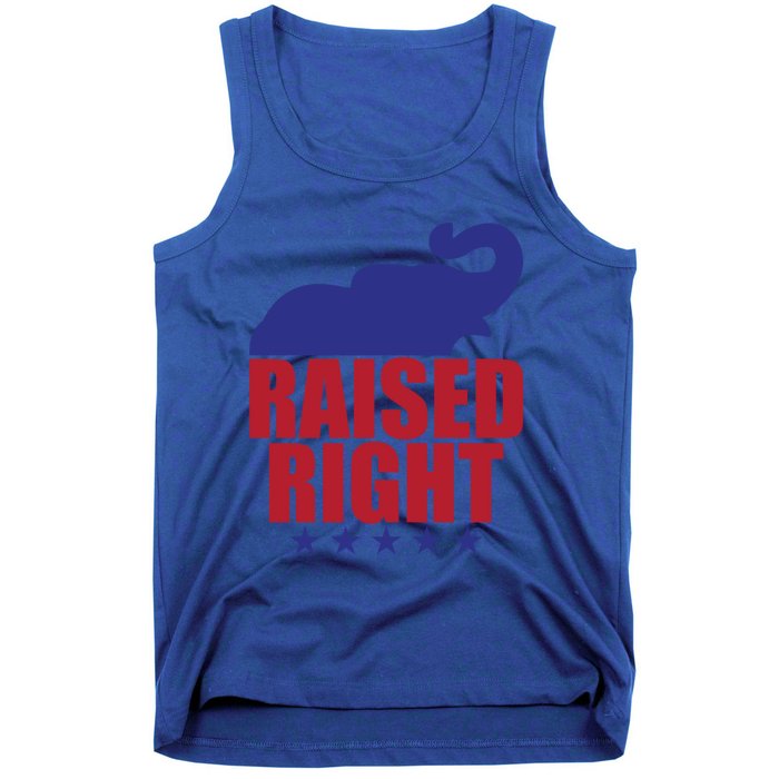 Raised Right Donald Trump Supporter Republican Elephant Gift Tank Top