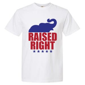 Raised Right Donald Trump Supporter Republican Elephant Gift Garment-Dyed Heavyweight T-Shirt