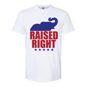 Raised Right Donald Trump Supporter Republican Elephant Gift Softstyle CVC T-Shirt