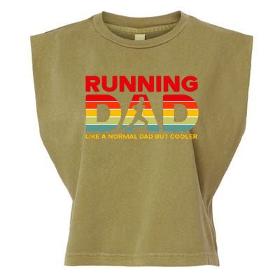 Retro Running Dad Apparel Funny Marathon Garment-Dyed Women's Muscle Tee