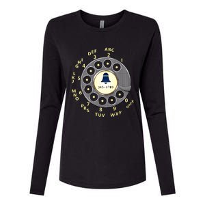 Retro Rotary Dial Womens Cotton Relaxed Long Sleeve T-Shirt