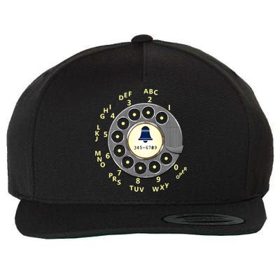 Retro Rotary Dial Wool Snapback Cap