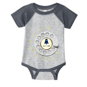 Retro Rotary Dial Infant Baby Jersey Bodysuit