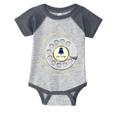 Retro Rotary Dial Infant Baby Jersey Bodysuit