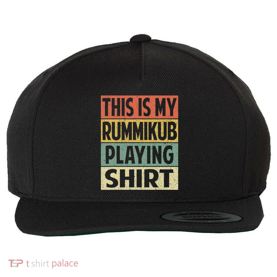 Retro Rummikub Dad Husband Grandpa Game Night Wool Snapback Cap