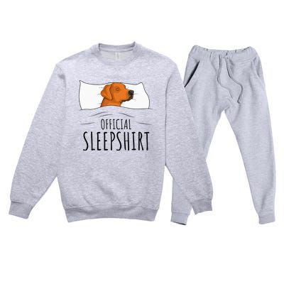 Rhodesian Ridgeback Dog Sleepshirt Premium Crewneck Sweatsuit Set