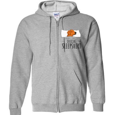 Rhodesian Ridgeback Dog Sleepshirt Full Zip Hoodie