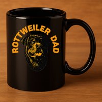 Rottweiler Rottie Dad Daddy Father Funny 11oz C Handle Ceramic Mug