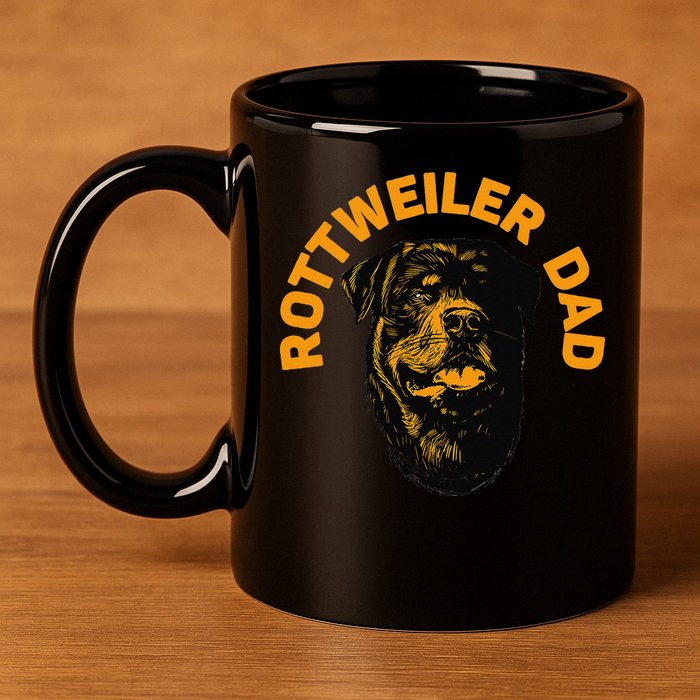 Rottweiler Rottie Dad Daddy Father Funny 11oz C Handle Ceramic Mug