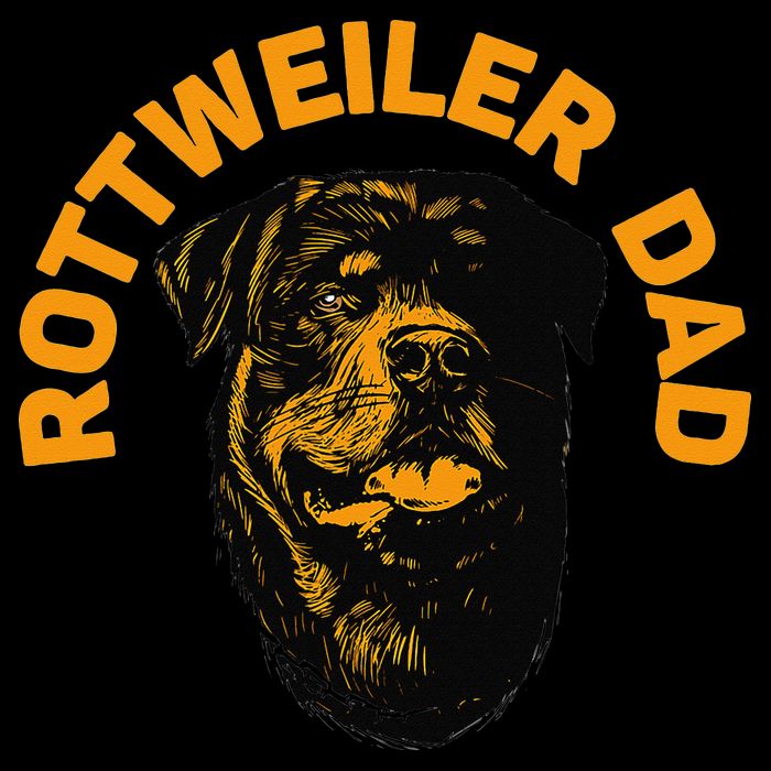 Rottweiler Rottie Dad Daddy Father Funny Drawstring Bag