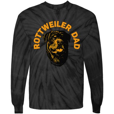 Rottweiler Rottie Dad Daddy Father Funny Tie-Dye Long Sleeve Shirt