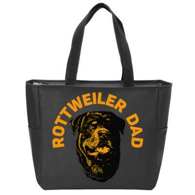 Rottweiler Rottie Dad Daddy Father Funny Zip Tote Bag