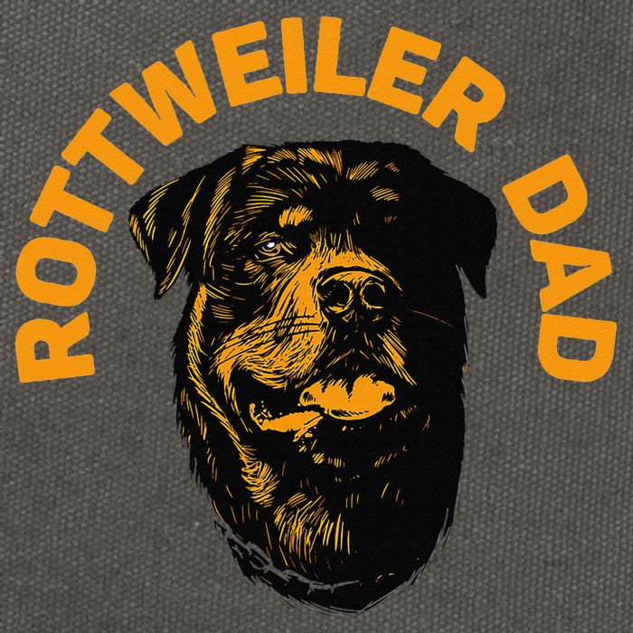 Rottweiler Rottie Dad Daddy Father Funny Cotton Canvas Backpack