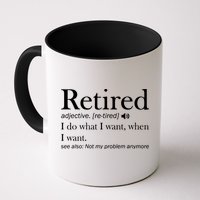 Retirement Retired Definition Funny I Do What I Want When I Want Coffee Mug