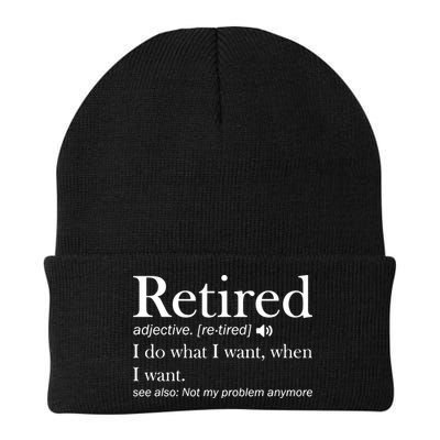 Retirement Retired Definition Funny I Do What I Want When I Want Beanie