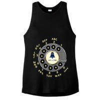 Retro Rotary Dial Ladies PosiCharge Tri-Blend Wicking Tank