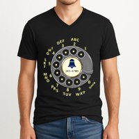 Retro Rotary Dial V-Neck T-Shirt