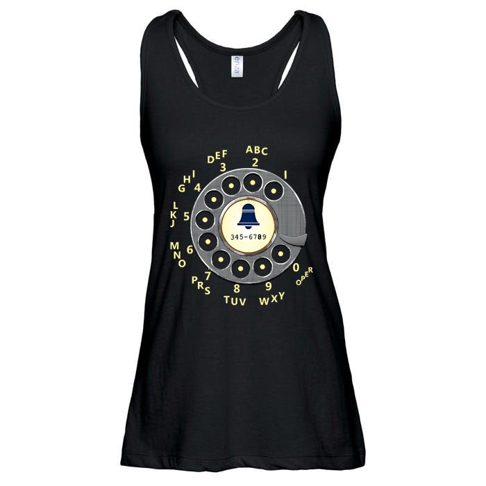 Retro Rotary Dial Ladies Essential Flowy Tank