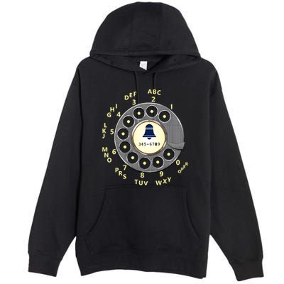 Retro Rotary Dial Premium Pullover Hoodie