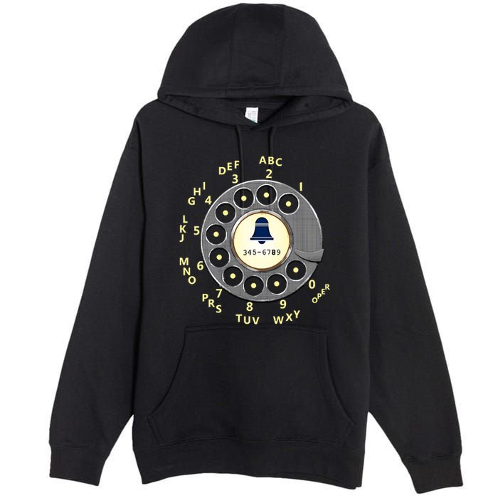 Retro Rotary Dial Premium Pullover Hoodie
