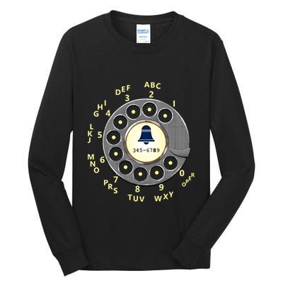 Retro Rotary Dial Tall Long Sleeve T-Shirt