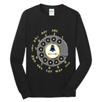 Retro Rotary Dial Tall Long Sleeve T-Shirt