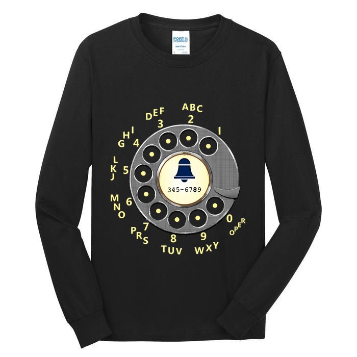 Retro Rotary Dial Tall Long Sleeve T-Shirt