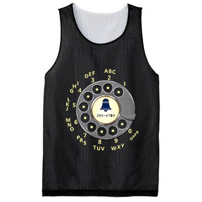 Retro Rotary Dial Mesh Reversible Basketball Jersey Tank