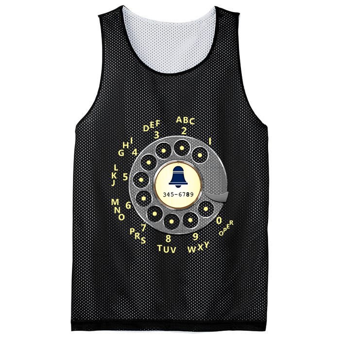 Retro Rotary Dial Mesh Reversible Basketball Jersey Tank