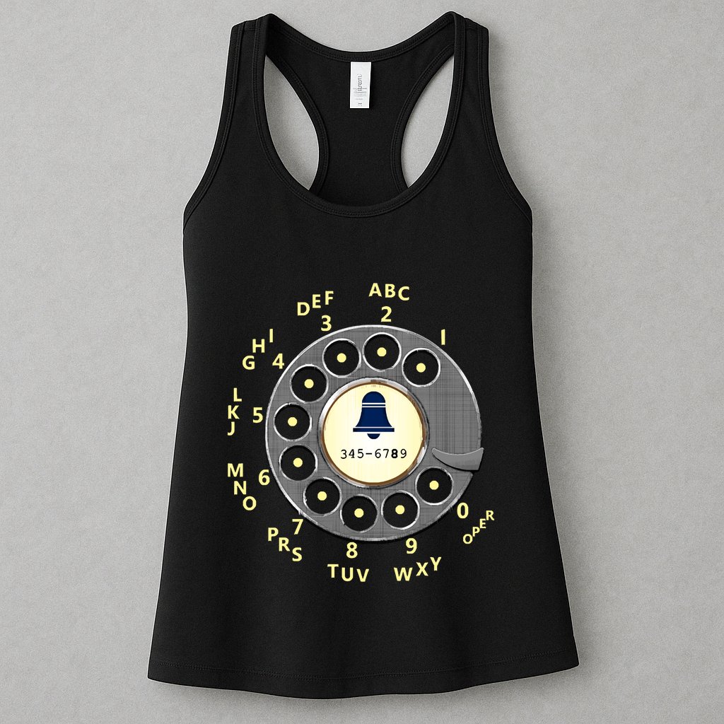 Retro Rotary Dial Womens Tank Top