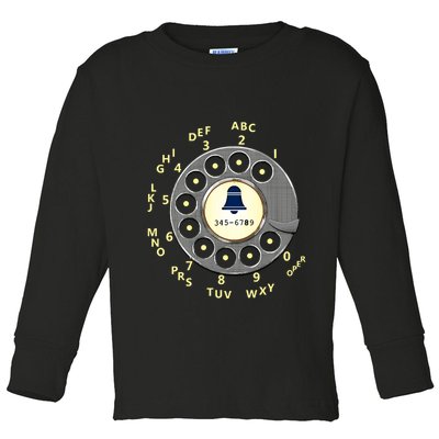 Retro Rotary Dial Toddler Long Sleeve Shirt