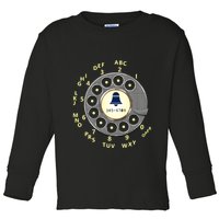 Retro Rotary Dial Toddler Long Sleeve Shirt