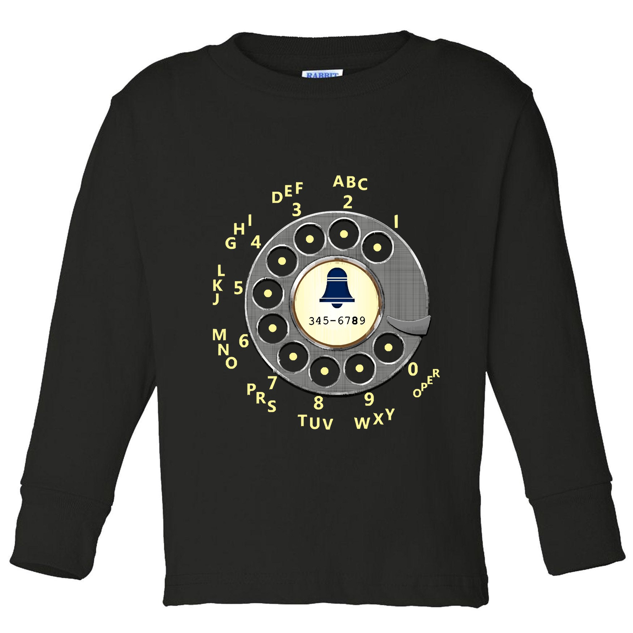 Retro Rotary Dial Toddler Long Sleeve Shirt