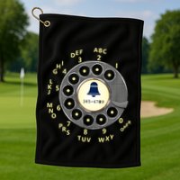 Retro Rotary Dial Golf Towel