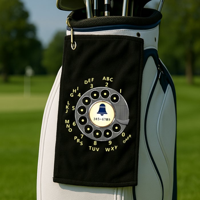 Retro Rotary Dial Golf Towel
