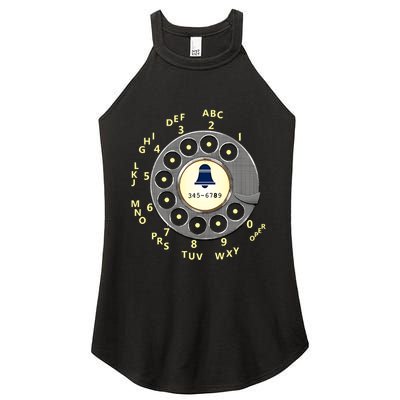 Retro Rotary Dial Women's Perfect Tri Rocker Tank