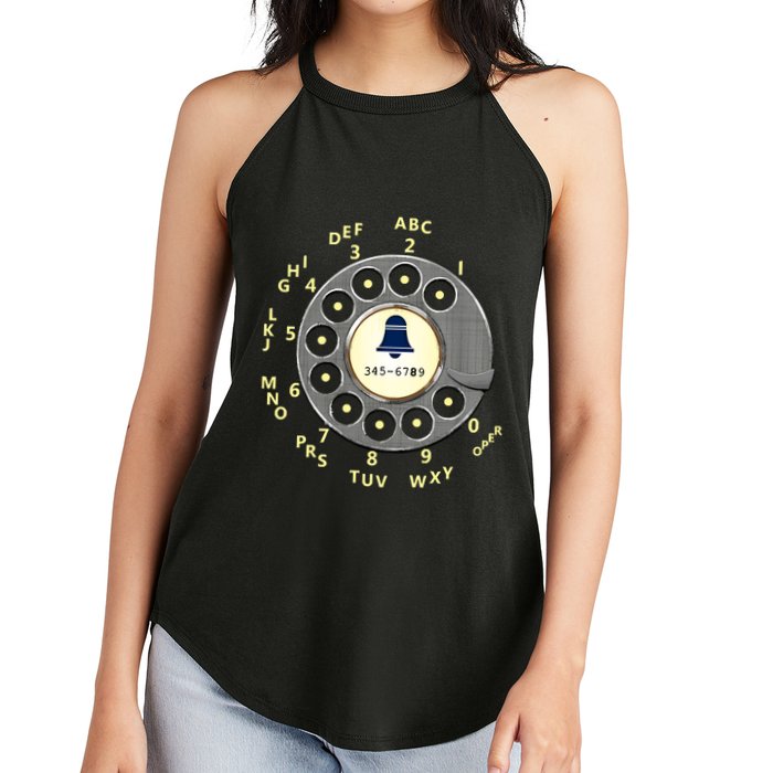 Retro Rotary Dial Women's Perfect Tri Rocker Tank