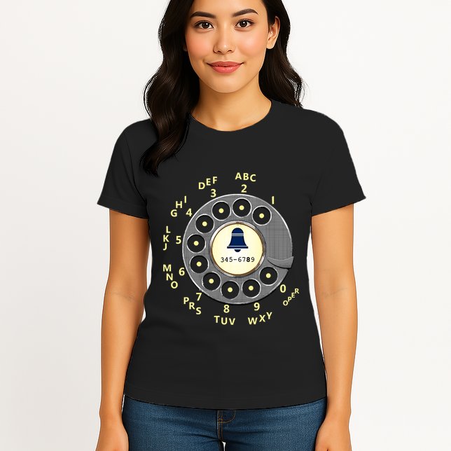 Retro Rotary Dial Womens T-Shirt