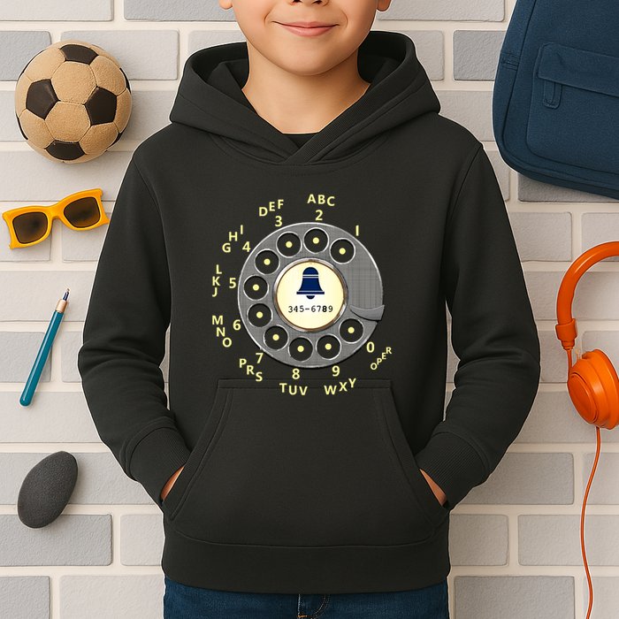 Retro Rotary Dial Kids Hoodie